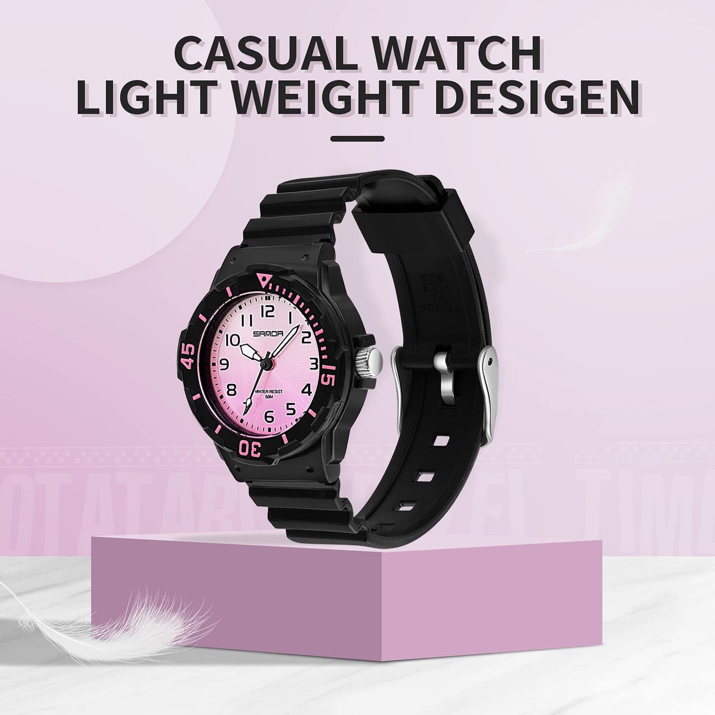 Findtime Women's Wrist Watches Nurse Watches with Second Hand for Women Waterproof Easy Read Dial Minimalist Basic Watch Luminous Nursing Watch for Women Gold Black Green White Pink
