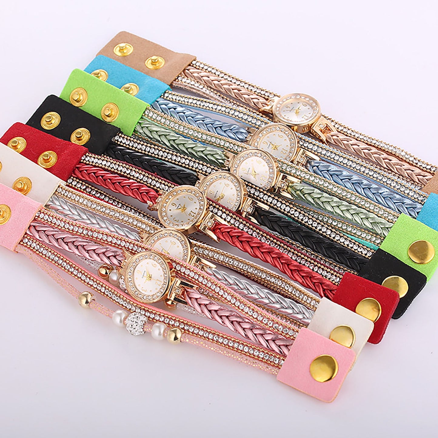 TIHLMK Watch for Women Watches Fashion Vintage Weave Wrap Quartz Wrist Watch Bracelet for Ladies