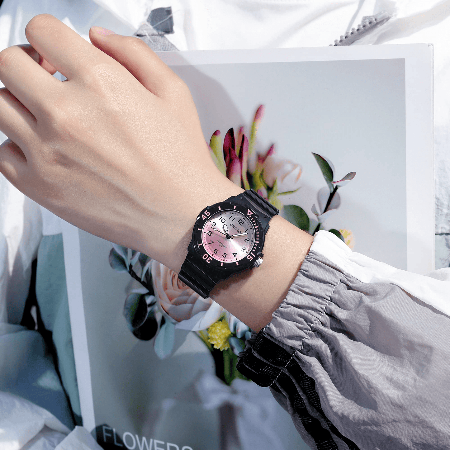 Findtime Women's Wrist Watches Nurse Watches with Second Hand for Women Waterproof Easy Read Dial Minimalist Basic Watch Luminous Nursing Watch for Women Gold Black Green White Pink