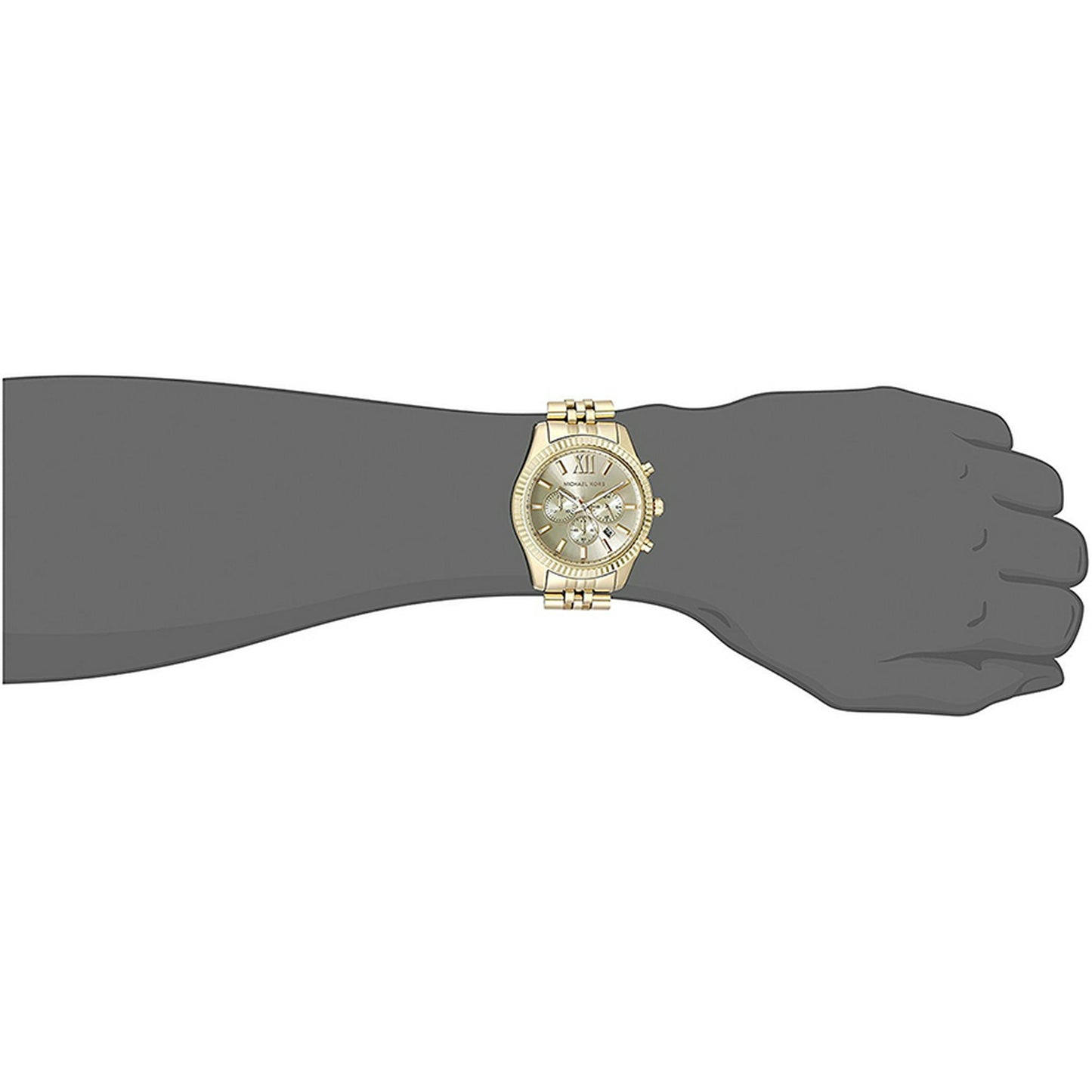 Michael Kors Men's Lexington Gold-Tone Chronograph Metal Watch, MK8281