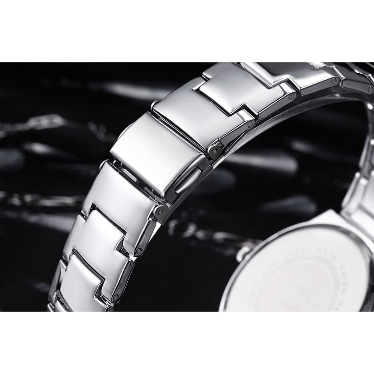 Mens Watches Silvery Steel Band Top Brand Waterproof Japan Quartz Watch Christmas Men Business Clock US Golf Balls Timepiece Watches