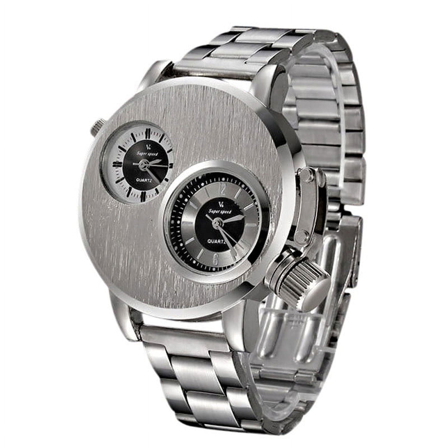 Minute Watch New Mens Stainless Steel Date Sport Quartz Analog Wrist Watch