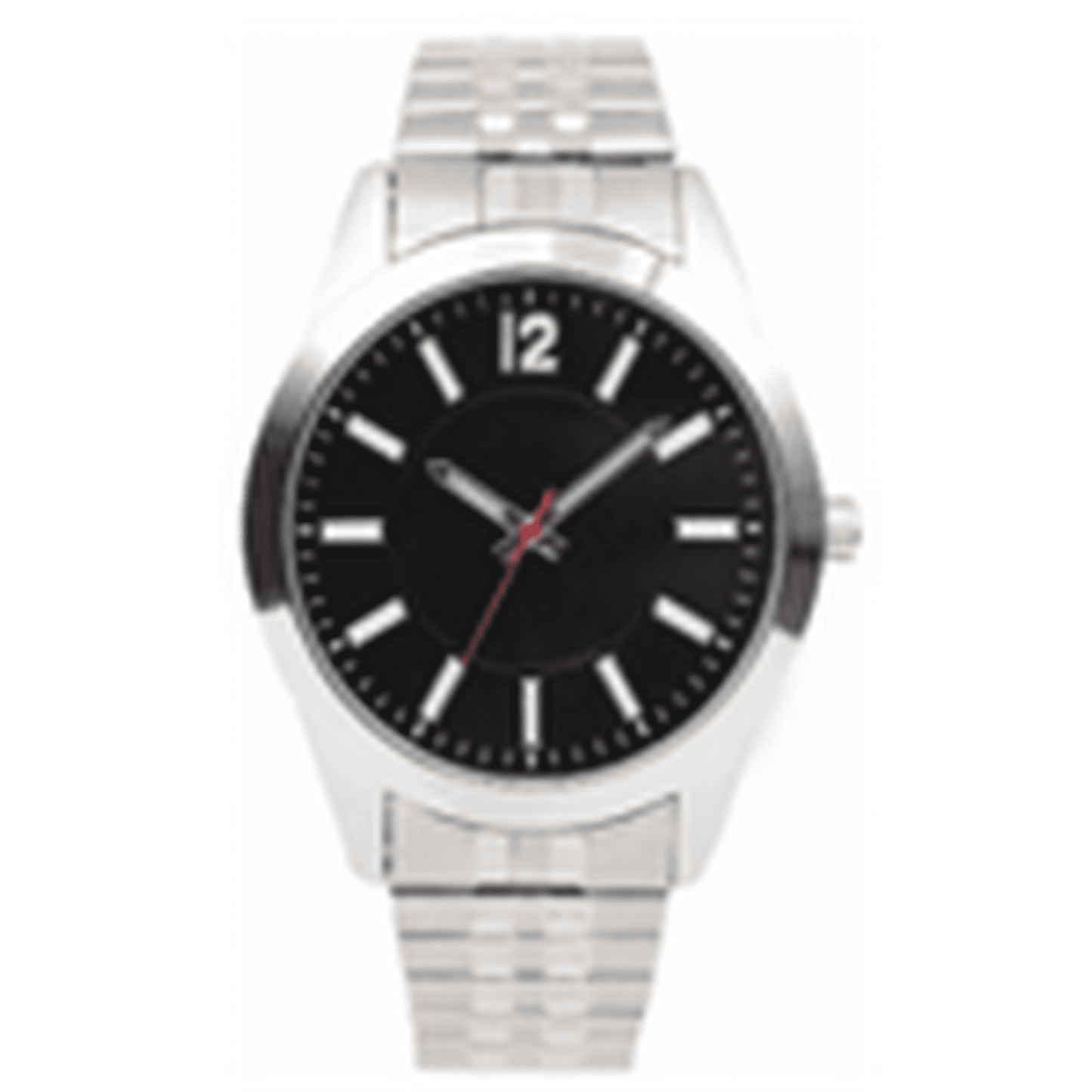 George Men's Silver Round Case Expansion Bacelet Wristwatch
