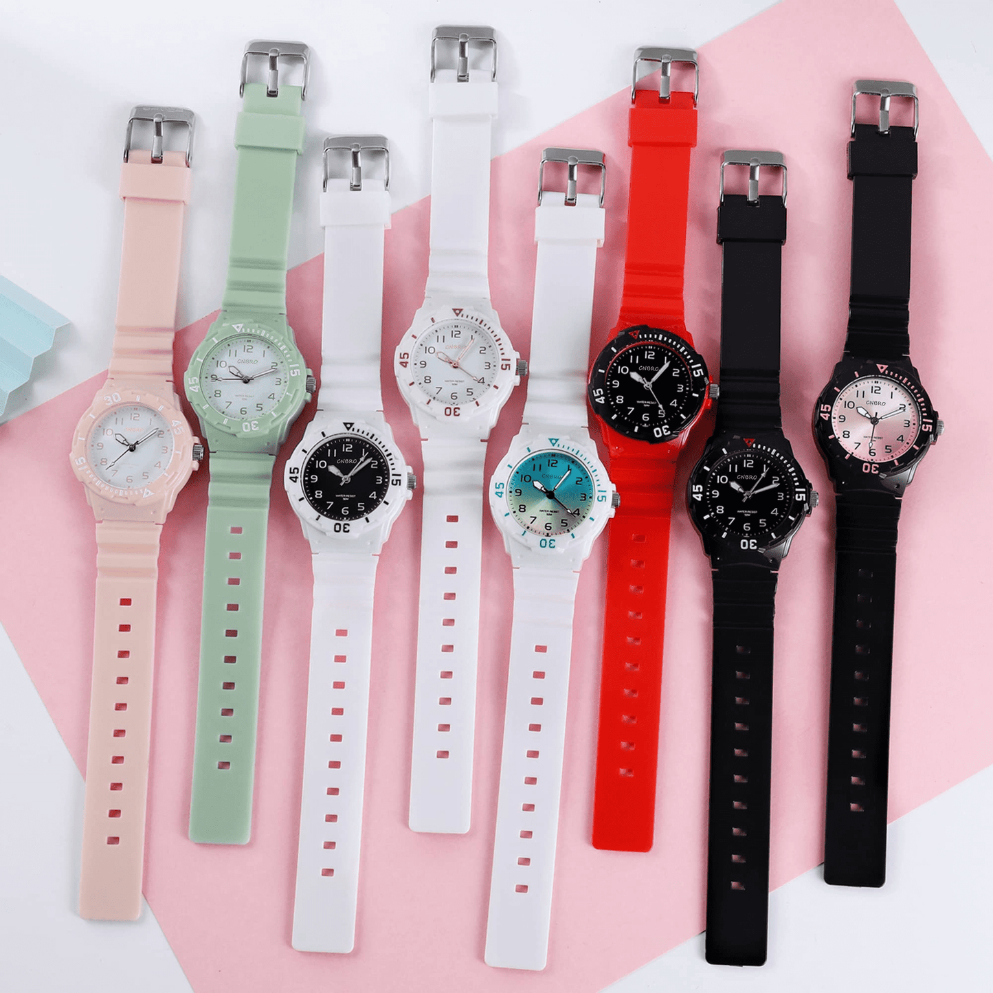 Findtime Women's Wrist Watches Nurse Watches with Second Hand for Women Waterproof Easy Read Dial Minimalist Basic Watch Luminous Nursing Watch for Women Gold Black Green White Pink